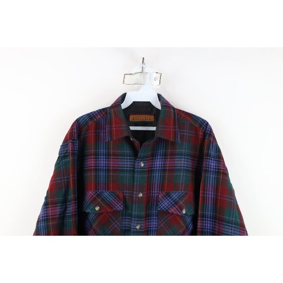 Vintage 80s 90s Streetwear Mens Medium Double Pocket Knit Collared Button Shirt - Picture 2 of 15